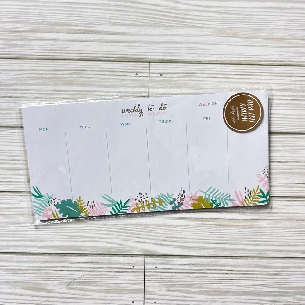 Weekly Calendar  Organization Productivity Notepad